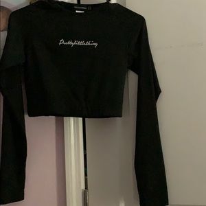 Pretty little thing spandex crop top size small